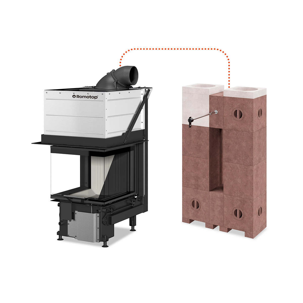 [UA: Топки для камінів] IMPRESSION З АКУМУЛЯЦІЙНОЮ МОДУЛЬНОЮ СИСТЕМОЮ AMS