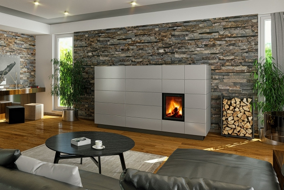 DYNAMIC 3G 44.55.01 - пічна топка для тривалого накопичувального нагріву з подвійним склінням