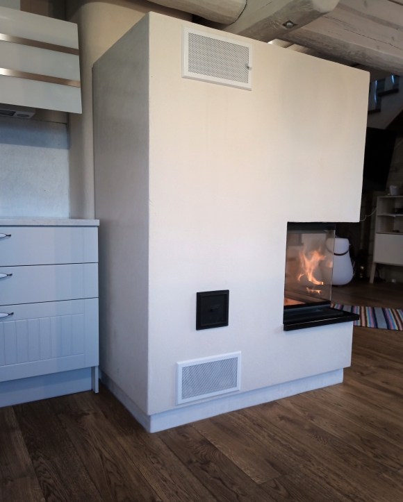 HEAT R/L 3g L 65.51.40.01(21) - конвекційна кутова камінна топка з підйомними дверцятами і цільногнутим (роздільним) склом