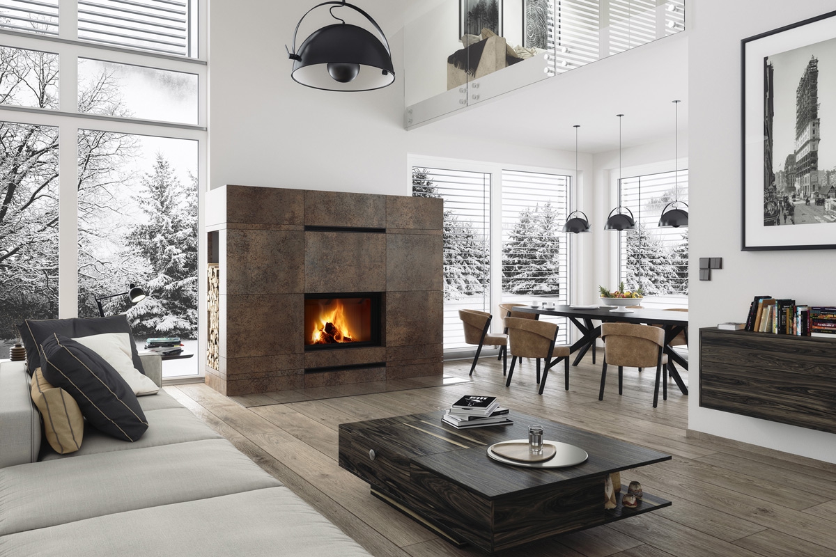 IMPRESSION 2g L 80.60.01 - камінна топка з підйомними дверцятами, подвійне скло